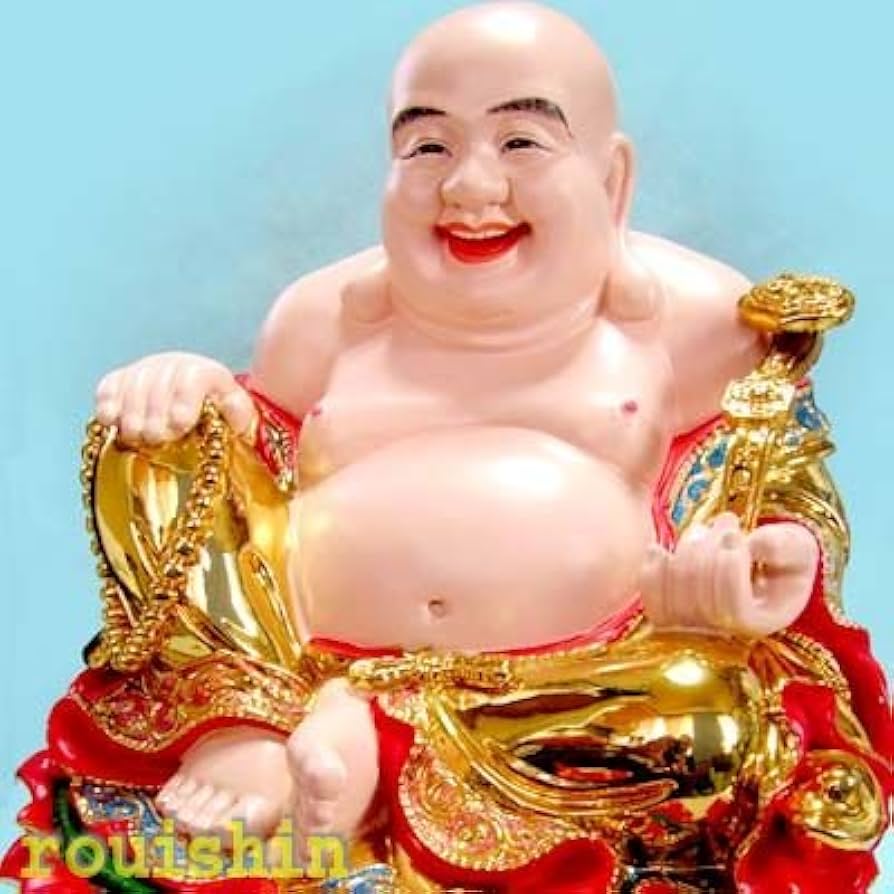 Amazon.co.jp: 特大七福神ほてい神様開運 超巨大金ぴか布袋様置物