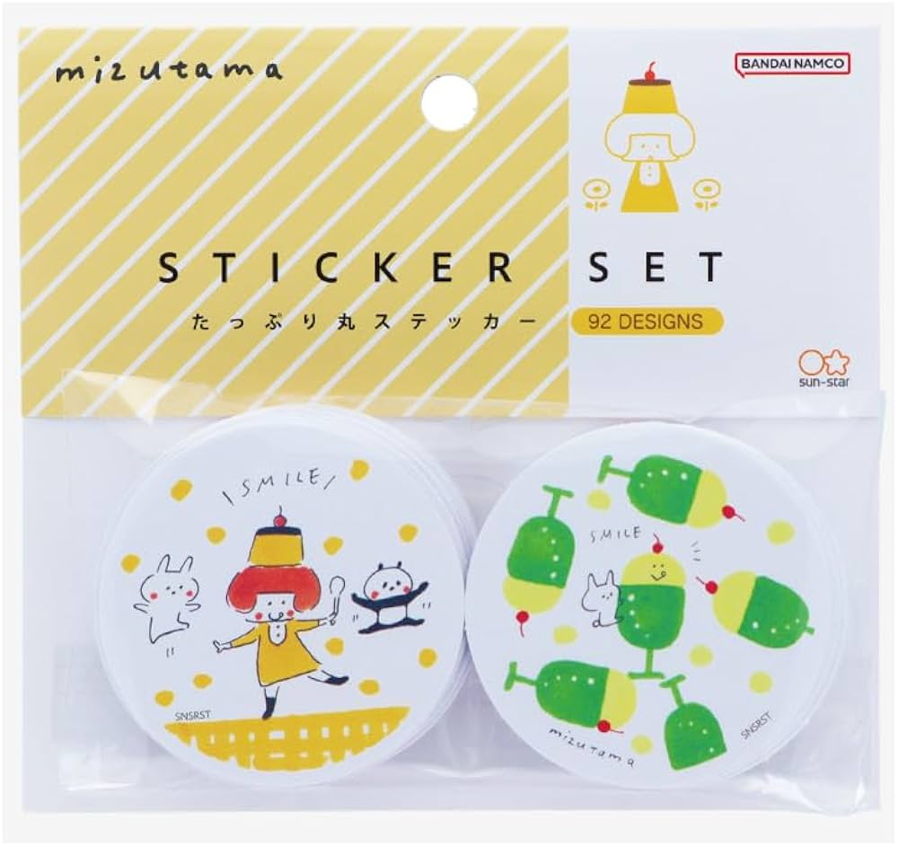 Amazon.co.jp: サンスター文具 mizutama ステッカー イエロー S8553092