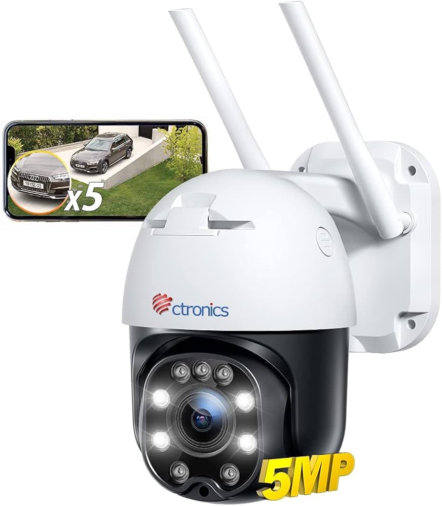 Amazon.co.jp: 【5MP・5倍光学ズーム】Ctronics 防犯カメラ 屋外 自動