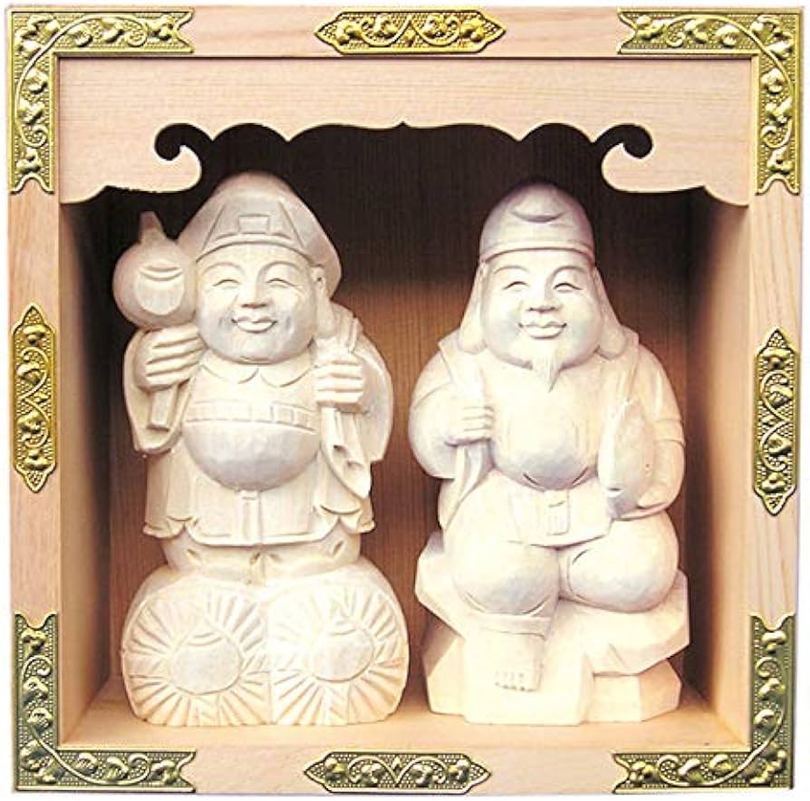 Amazon｜神棚の匠 大黒宮 恵比寿大黒天 木彫り 五合｜神棚 オンライン通販