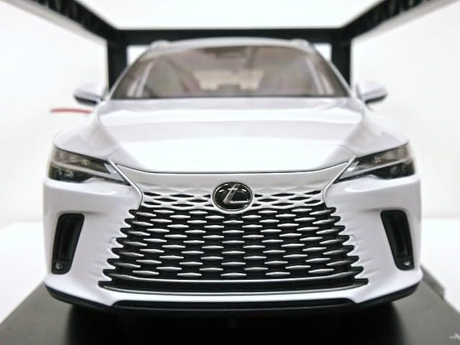 限定版1/18 レクサスRX450h+ ミニカー模型完成品展示台付き白