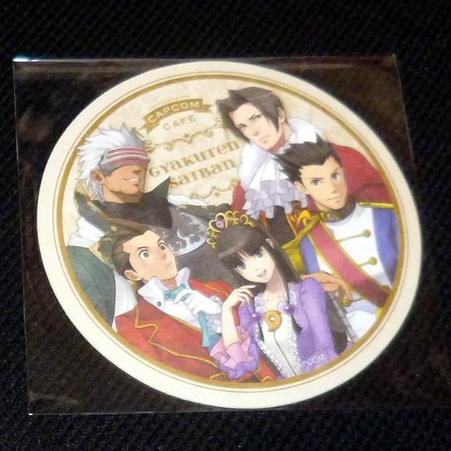 逆転裁判 コースター 10枚 成歩堂龍一 御剣 王泥喜 心音 カプコン