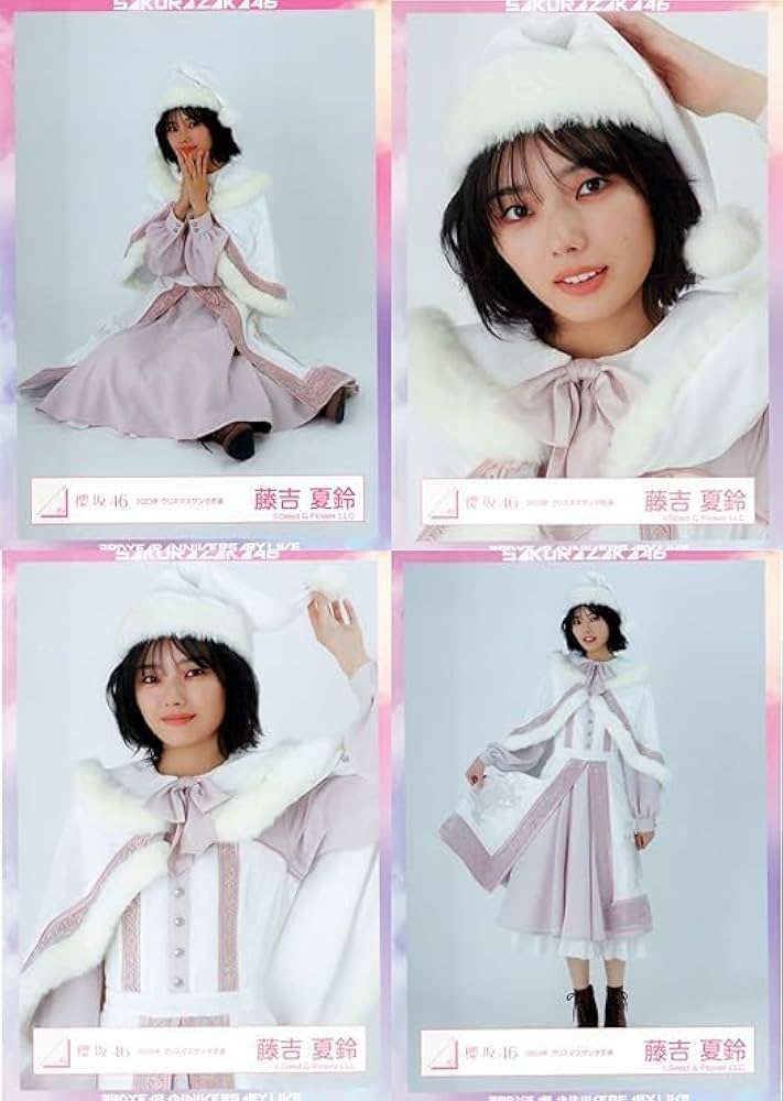 櫻坂46 藤吉夏鈴 3rdアニバーサリーライブサンタ衣装直筆サイン入り生写真