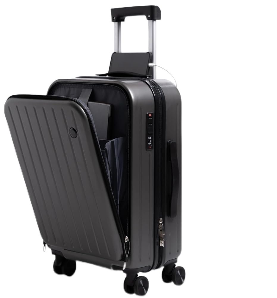 スーツケース 【XL】78L 黒 フロントオープン キャリー 軽量 充電