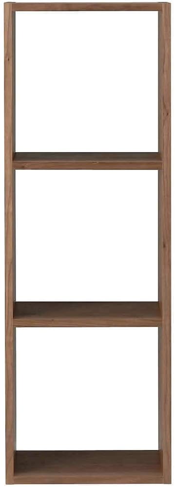 Amazon｜無印良品 スタッキングシェルフ・3段・ウォールナット材 幅42