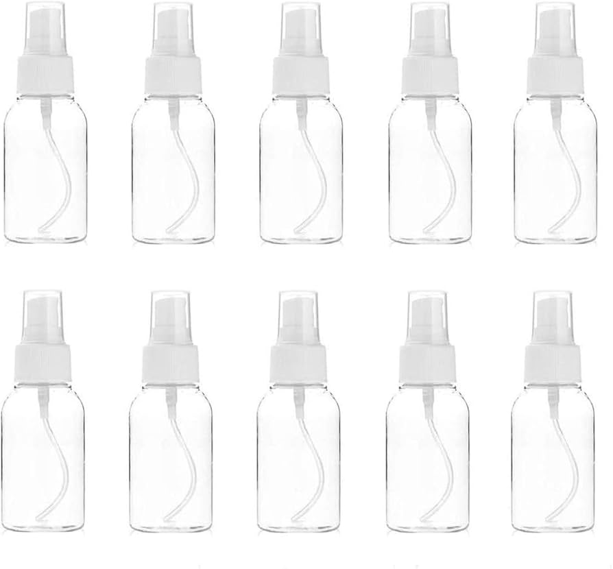 Amazon.co.jp: 10PCSミニクリアスプレーボトル空のファインミスト
