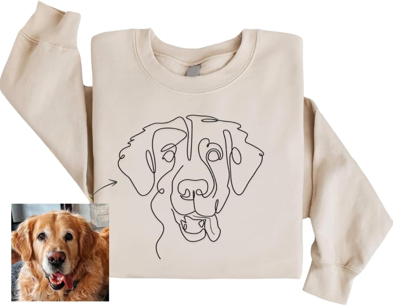 Amazon.com: Intriklo Premium Custom Dog Photo Embroidered Hoodie