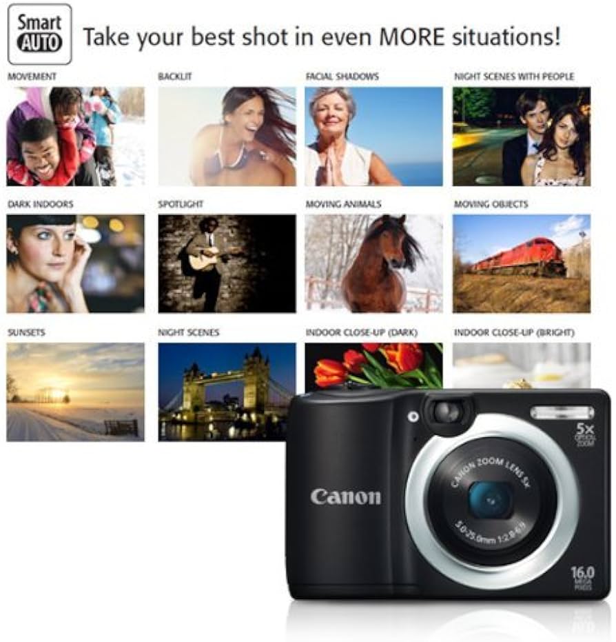 Amazon.com : Canon PowerShot A1400 16.0 MP Digital Camera with 5X
