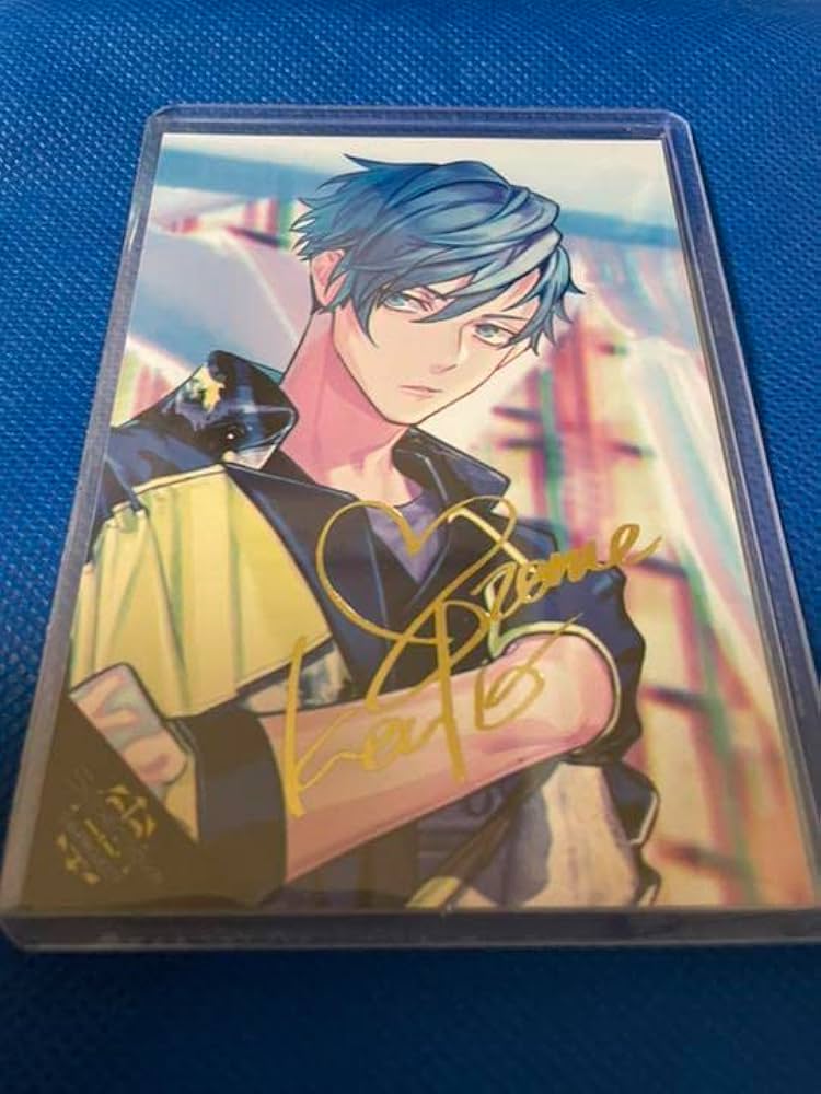 愛染健十 箔押しサイン ブロマイド 缶バッジ セット Amazon.co.jp: B