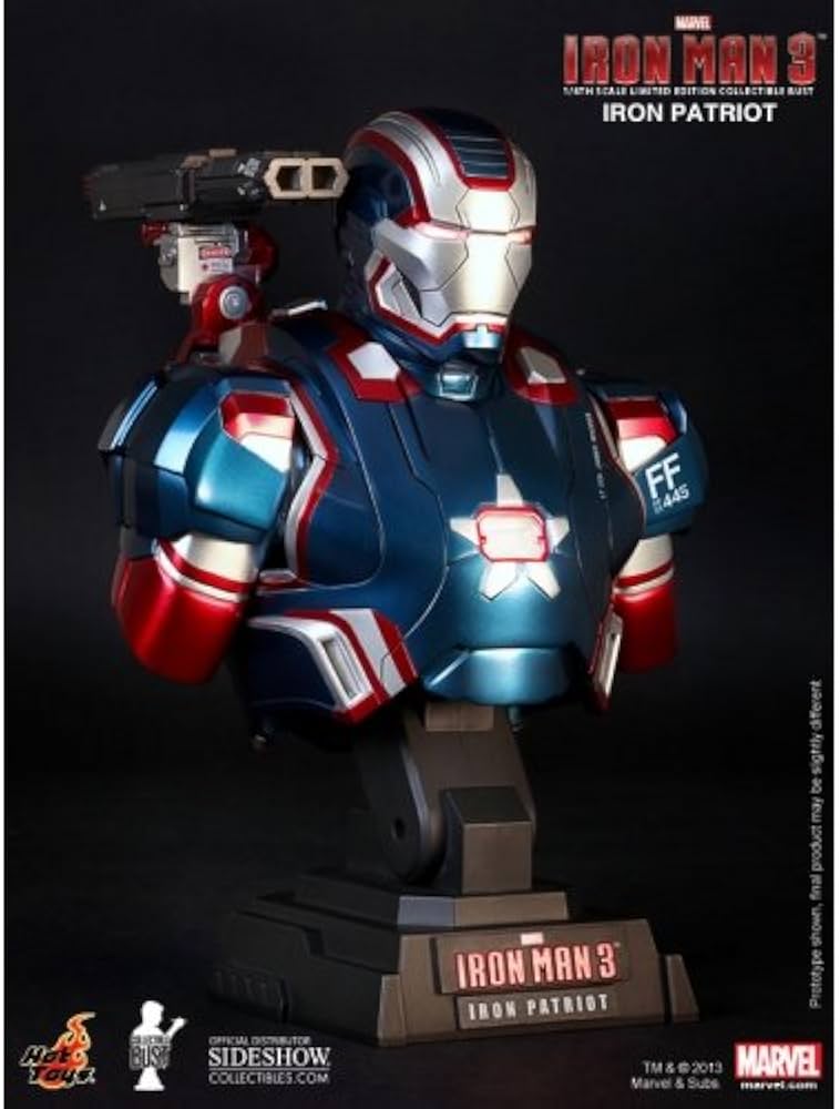 Amazon.com: Marvel Hot Toys Iron Man 3 IRON PATRIOT 1/4 Scale Bust