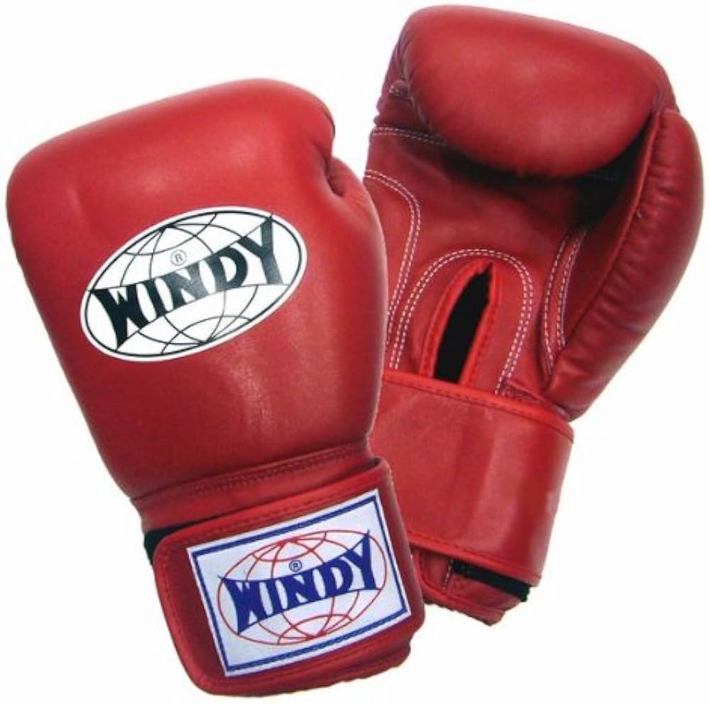 Amazon.co.jp: WINDY ボクシンググローブ 本革製 14オンス レッド