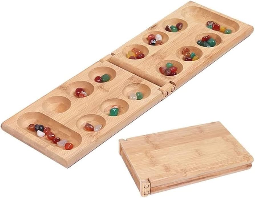 Amazon | マンカラ 石 カハラ マンカラゲーム まんから 折りたたみ式