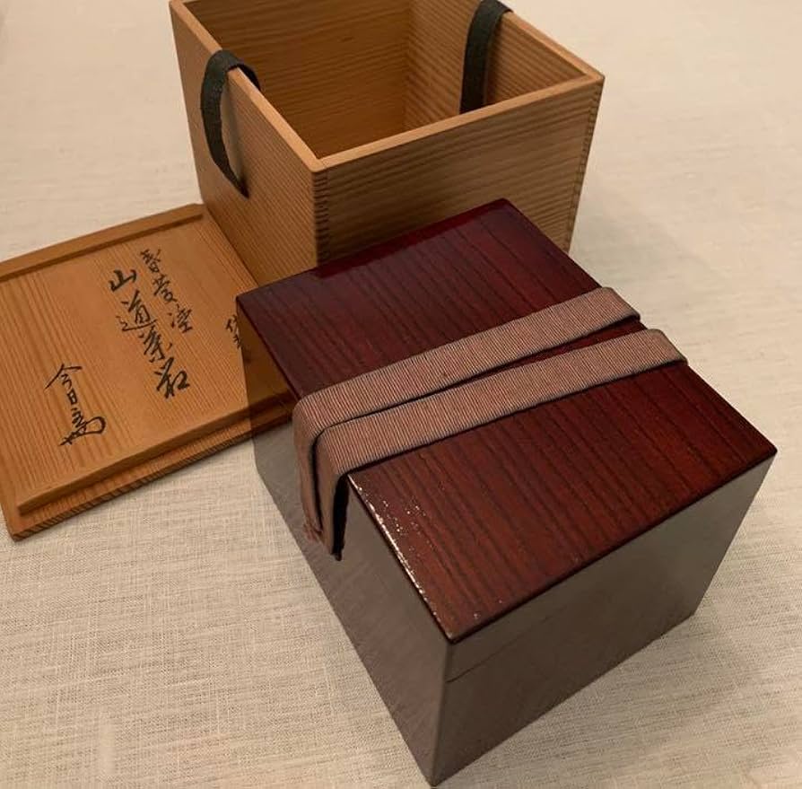 Amazon.co.jp: 岩井佑軒作 春慶塗山道茶箱 今日庵書付け : ホーム