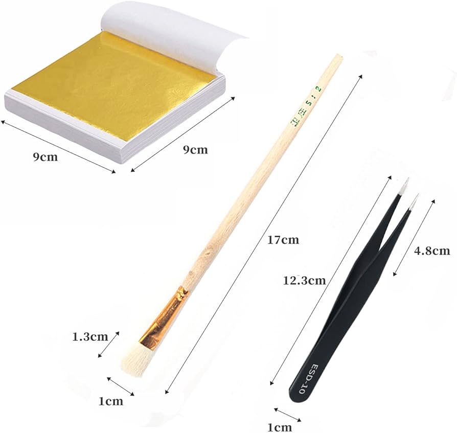 Amazon | 金箔 フェイク 9cm×9cm 100枚入り 模造金箔 ゴールド シート