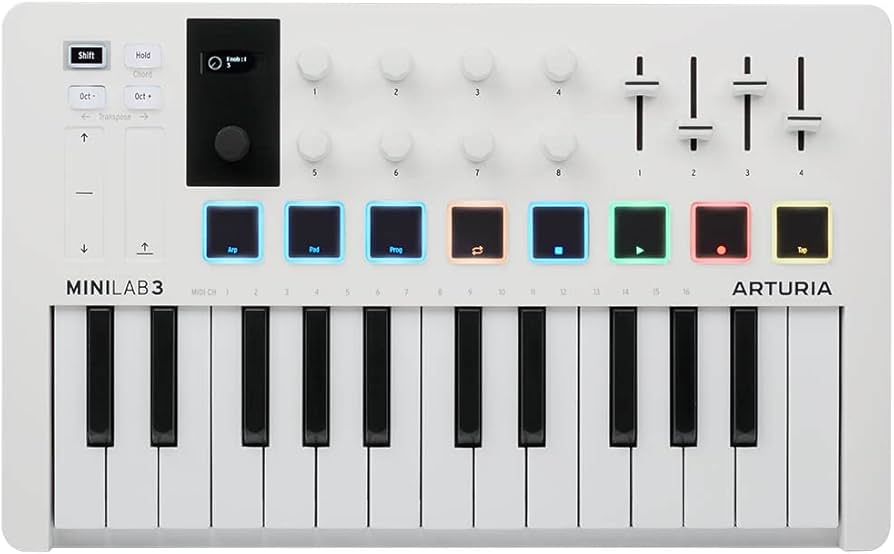 Amazon | Arturia MIDI キーボード コントローラー MiniLab 3 ホワイト