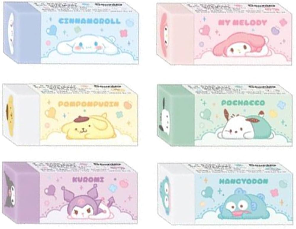 サンリオ キャラいろいろ 消しゴム40個以上/字消し：レトロキャラ多数