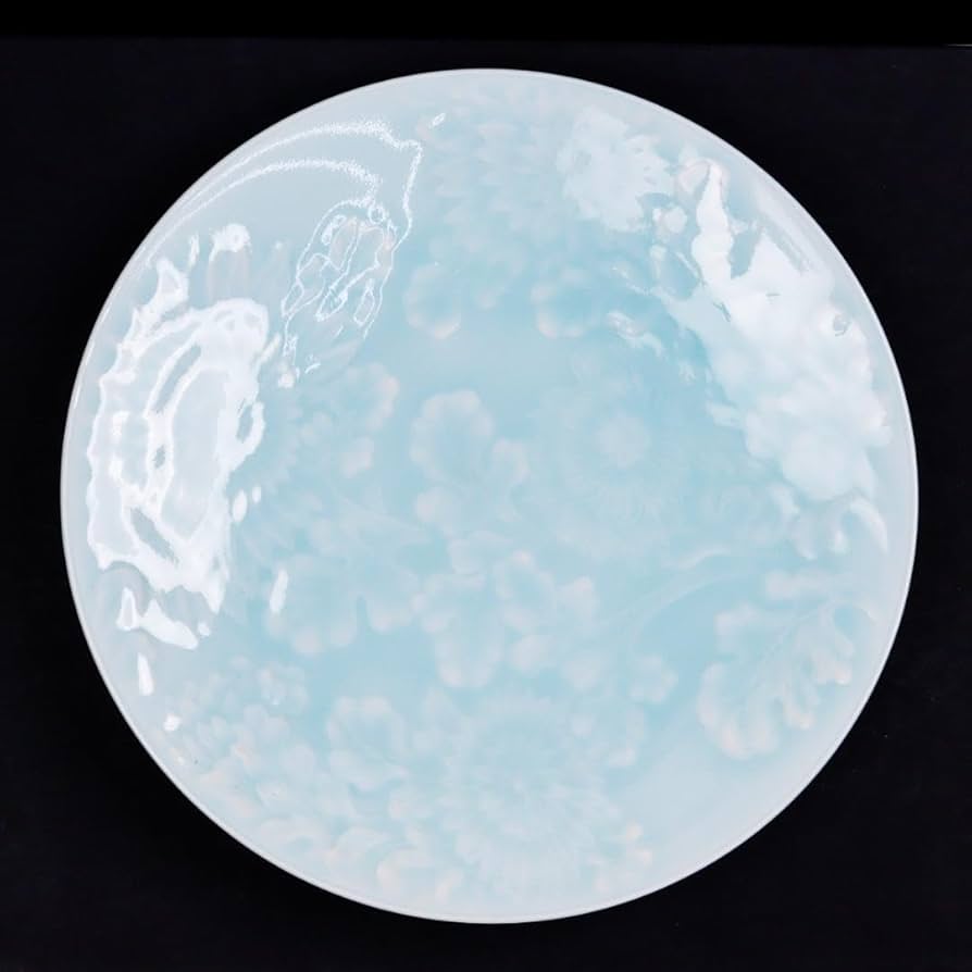 快山窯 青白磁瑞鳥文皿 共箱合布栞 大皿 飾り