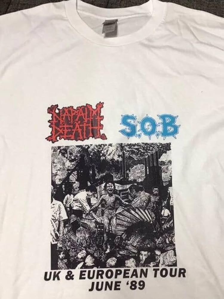 Amazon.co.jp: 2XL/ 2 /同梱2枚可/ギルダン5.3oz / NAPALM DEATH ×SOB