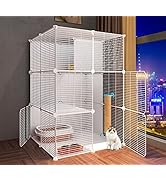 Amazon.co.jp: 猫 ケージ 特大 多頭飼い 猫 ゲージ 多頭飼い猫 ケージ