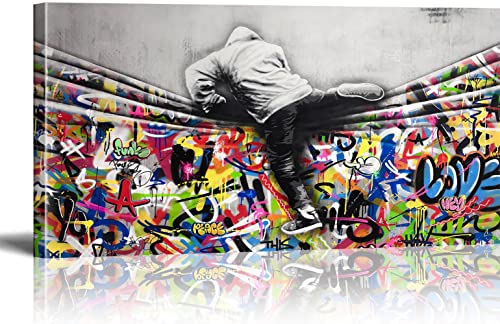 No.259フレーム付きキャンバスアートバンクシーバスキアインテリア絵画