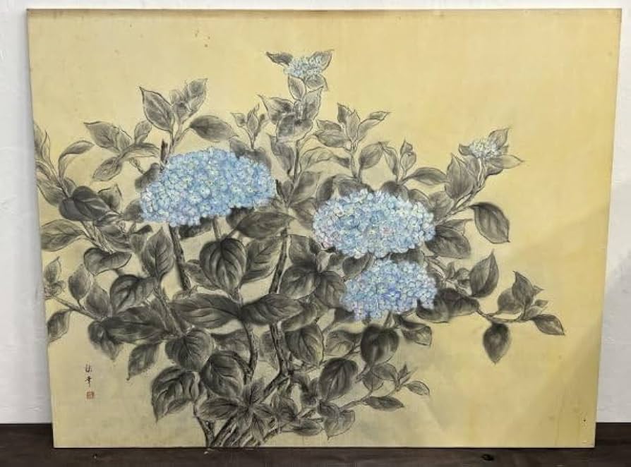 32×41㎝『紫陽花』油彩絵画・原画・F6 32×41㎝『紫陽花』油彩絵画・