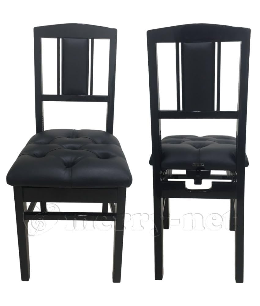 40442※背もたれ付きピアノ椅子（ホワイト） 40442※背もたれ付きピアノ