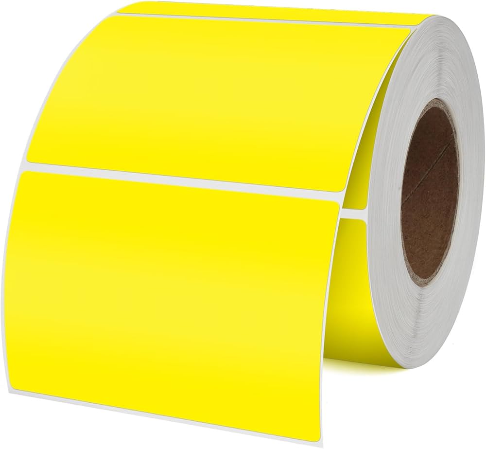 Amazon.co.jp: YIKIADA 黄色 カラーラベル ロール ラベルシール