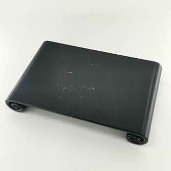 Amazon.co.jp: 木製ふじ印16号巻足花台黒塗花台飾台盆栽台香炉台置台