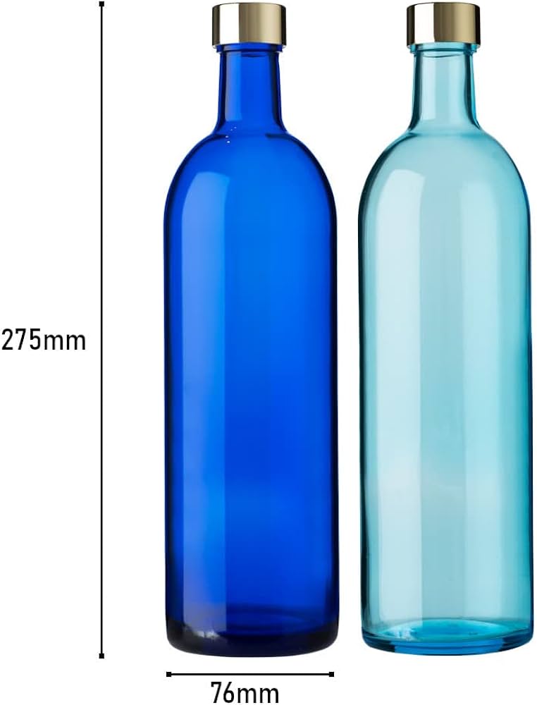 青ガラス 瓶・コップセット【欠けあり】 青ガラス 瓶・コップセット