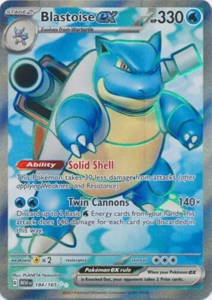 Amazon.co.jp: ポケモン カメックスex 184/165 ポケモン151 フルアート