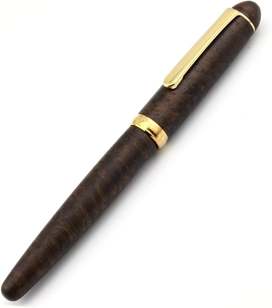 プラチナ万年筆 アカブライヤー 字幅M 中字 日本的美しさを持つ木軸