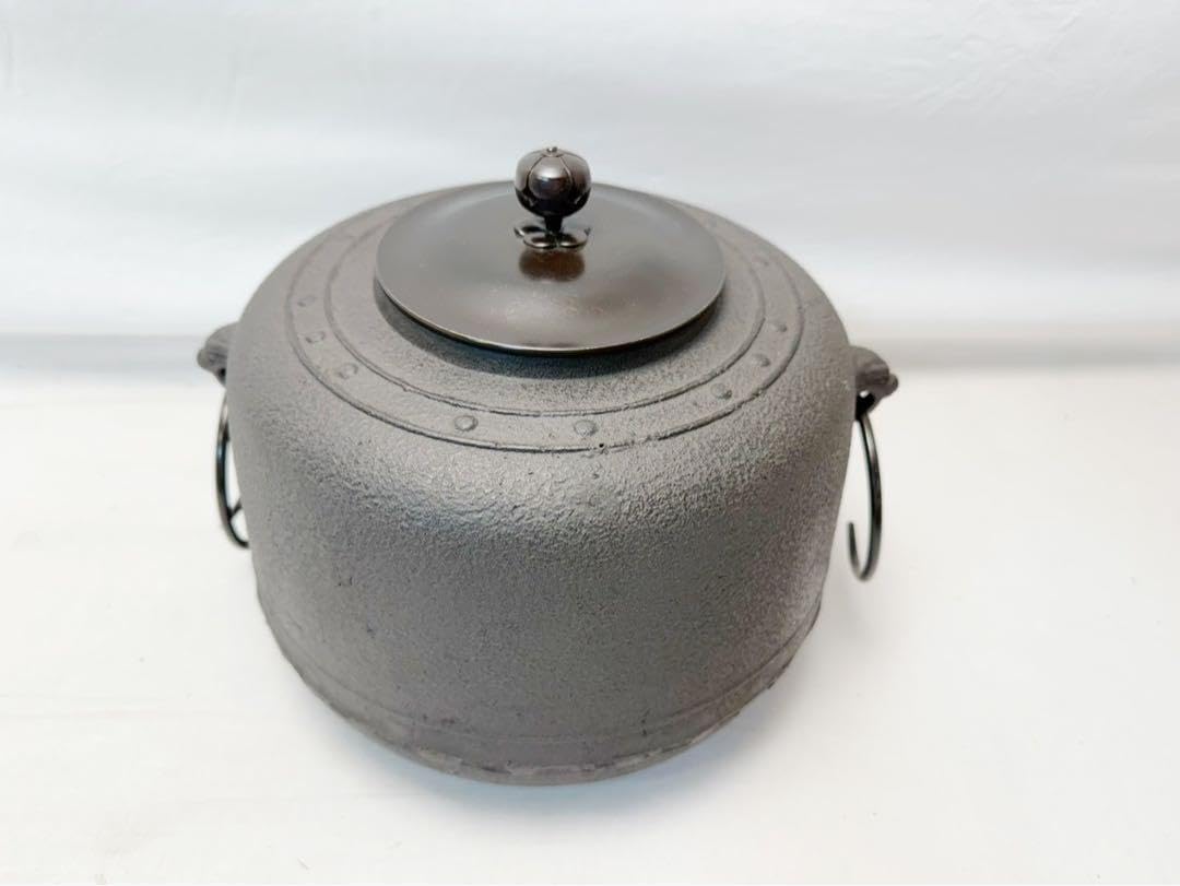 風炉 風炉師 一ノ瀬宋辰 唐銅 利休面取風炉 美品 木箱
