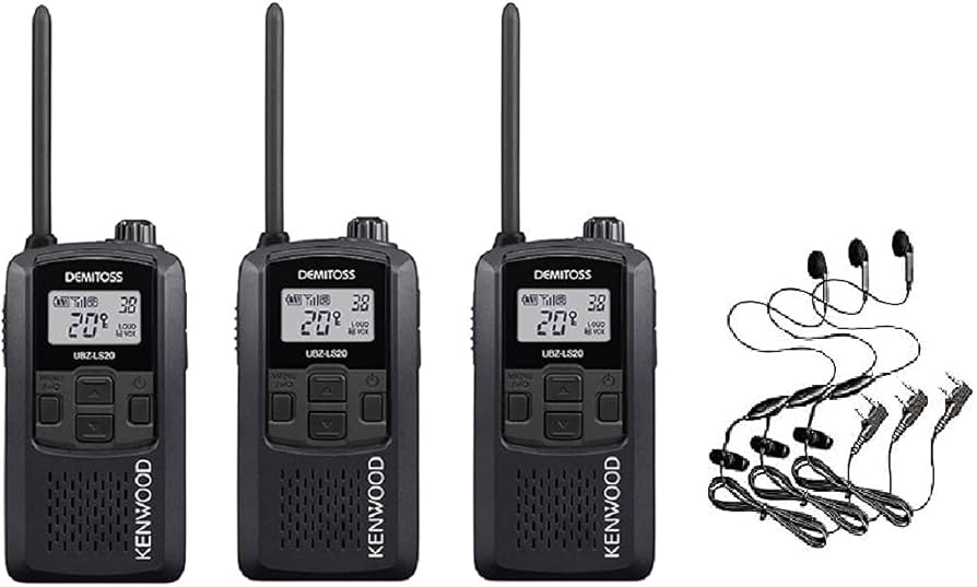 KENWOOD UBZ-LP20 トランシーバー イヤホン付き 3台 電池式 KENWOOD
