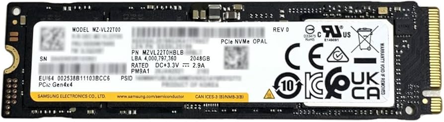 Amazon.com: Samsung SSD 2TB PM9A1 M.2 2280 80mm MZVL22T0HBLB NVMe
