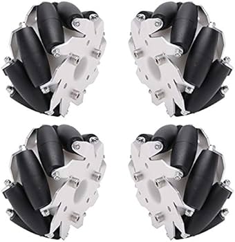 Amazon | 100mmアルミメカナムホイール4個セット (14094) [台車