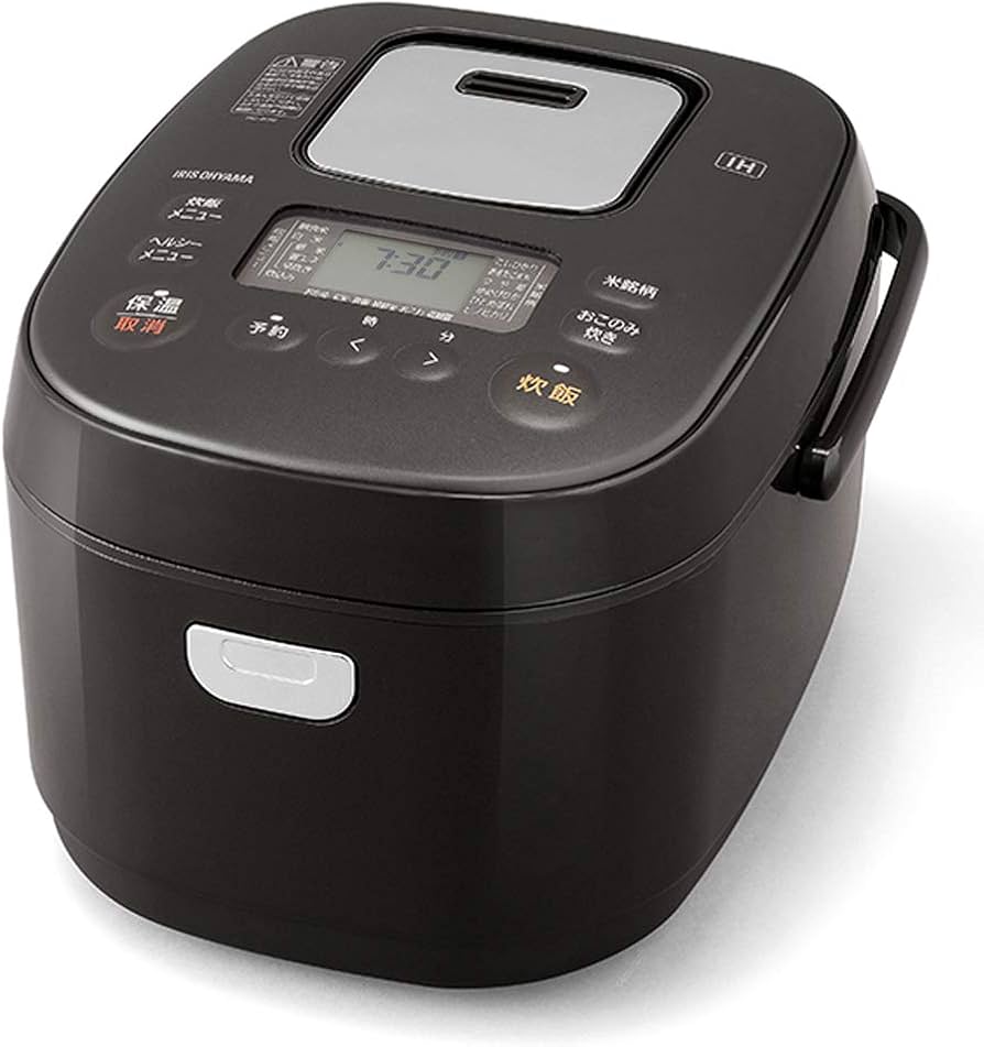 Amazon | IHジャー炊飯器 5.5合 RC-IK50-B ブラック | アイリス