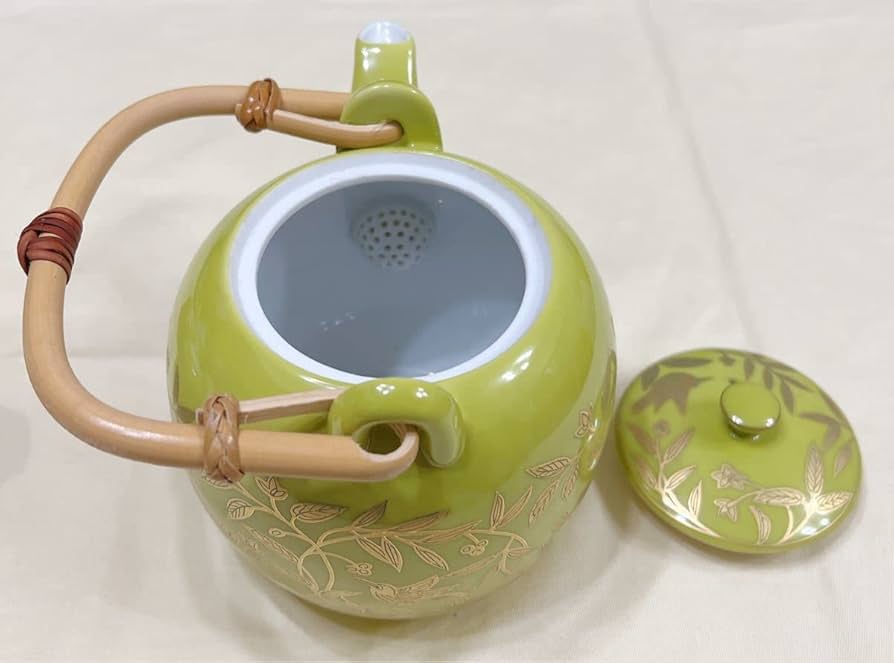 1503 九谷焼 金亀甲模様 茶器セット 急須1 湯呑蓋付5 金彩 【公式通販】