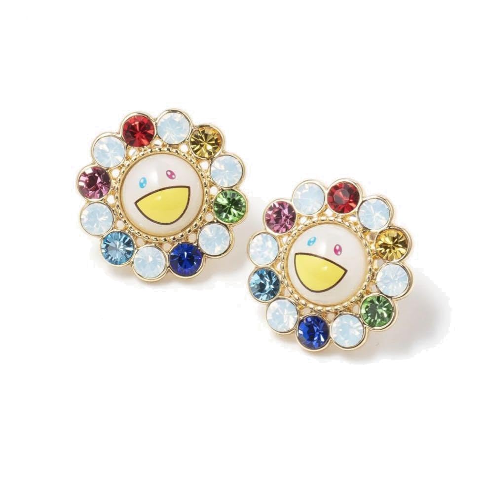 村上隆 × Liquem フラワー ピンズ ブルー カイカイキキ フラワー