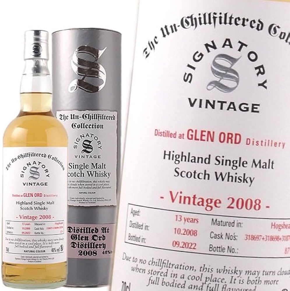 Amazon.co.jp: シグナトリー グレンオード 2008 13年 46% アンチル