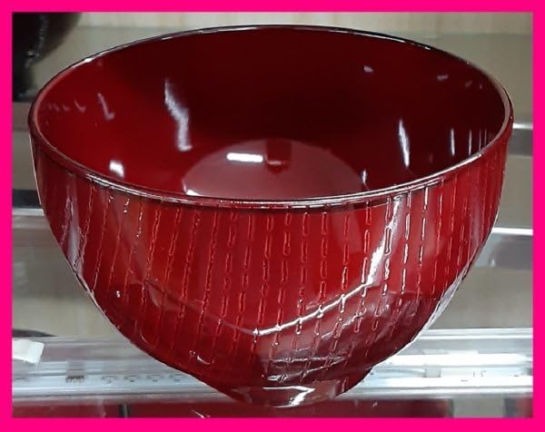 Amazon.co.jp:会津塗 :5個:日本製5客:お椀 漆器 「粗亀甲汁椀（赤赤溜