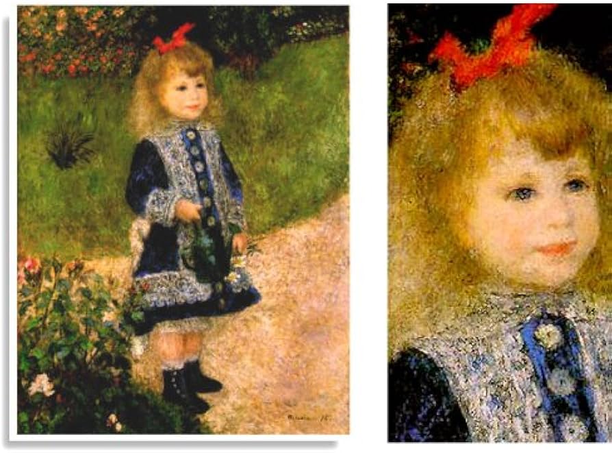 Amazon.co.jp: ルノワール・「じょうろを持つ 少女」 プリキャンバス