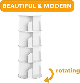 Amazon.com: SpaceAid 4 Tier Rotating Bookshelf Tower, Spinning