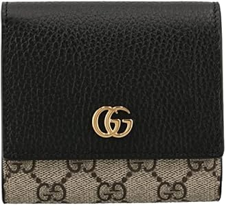 Amazon | グッチ 二つ折り財布 レディース GGマーモント ブラック