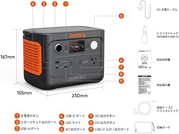 Amazon.co.jp: Jackery Solar Generator 300 Plus 40W Mini ポータブル