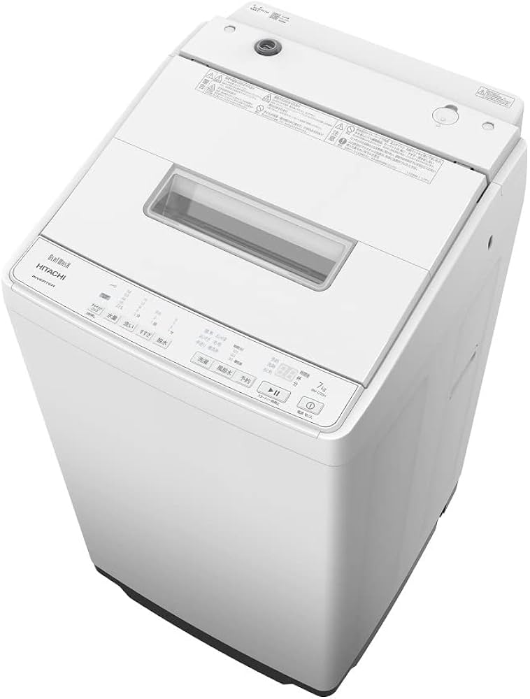 Amazon | 日立 全自動洗濯機 7kg BW-G70H W ホワイト インバーター