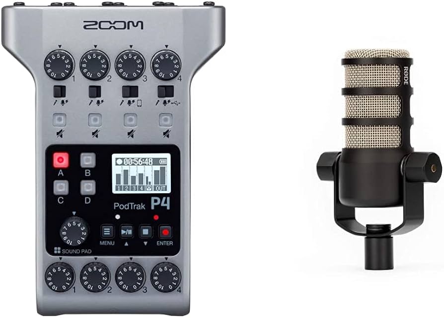 Amazon.com: Zoom PodTrak P4 Podcast Recorder, Battery Powered, 4