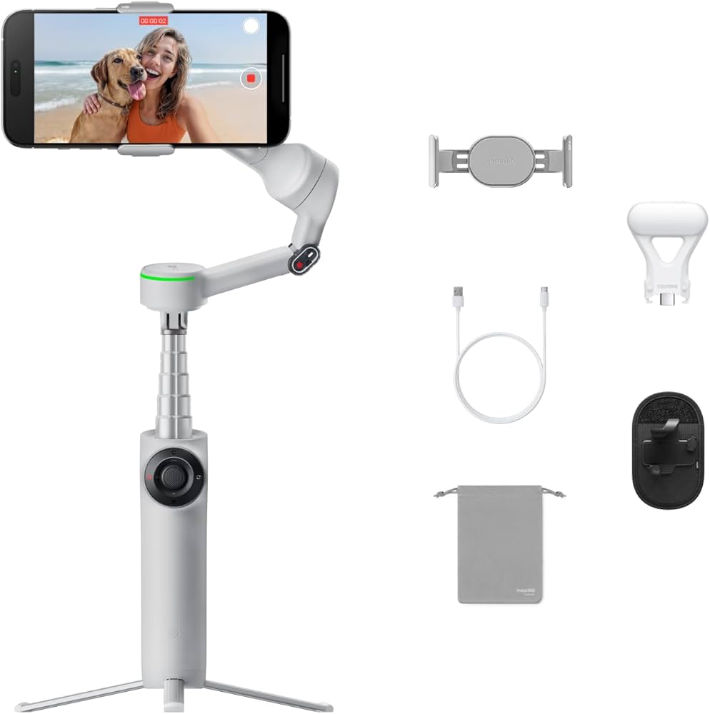 Amazon.co.jp: Insta360 Flow 2 Pro Vlog Kit Gray - Foldable AI