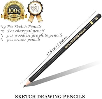 Amazon.co.jp: スケッチ用鉛筆セット - 24本セット 描画用スケッチ鉛筆