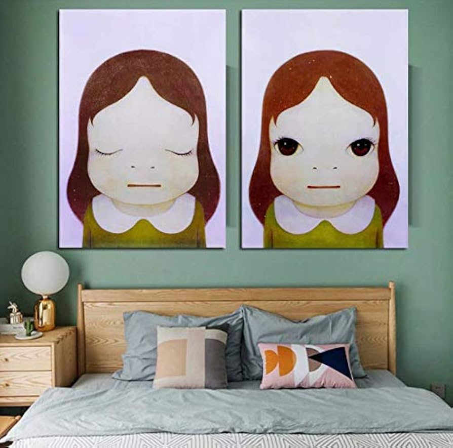 奈良美智 ポスター 2枚 Eyes Open & Eyes Closed 奈良美智 ポスター 2