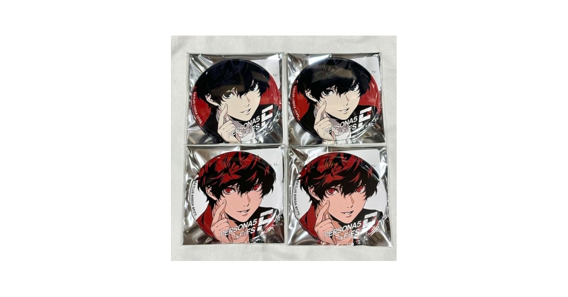 FiFS イラスト展 缶バッジ ペルソナ5 主人公 雨宮蓮 来栖暁 Amazon.co